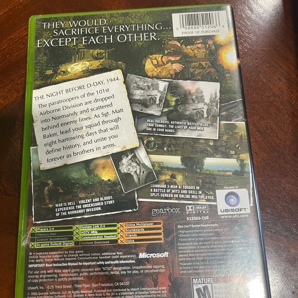 Xbox Brothers in Arms:‎ Road to Hill 30 video game